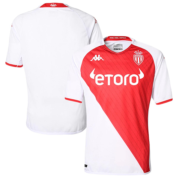 AS Monaco home jersey soccer uniform men's first football kit sports tops shirt 2022-2023